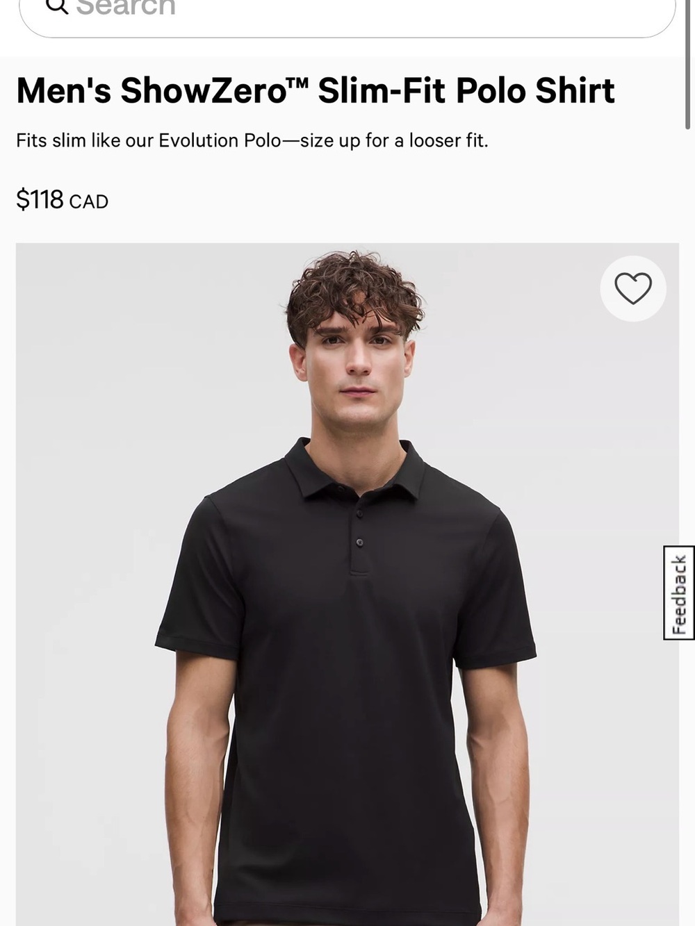 lululemon men’s showzero slim-fit polo shirt